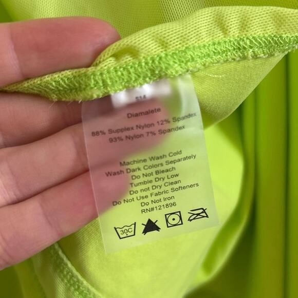 Title Nine Diamalete Neon Green Open Front Ventilated Jacket Medium - Picture 6 of 6